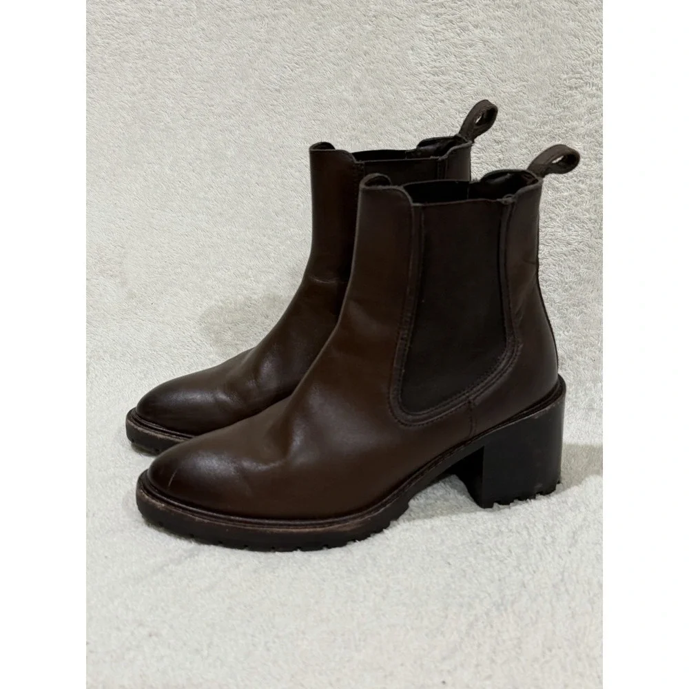 Thursday Womens Knockout Chelsea Boots Sz 7 Brown Leather +‎ 2.75